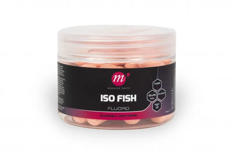 ISO Fish Fluoro Dumbell Wafters - 12 x 15mm - Pink